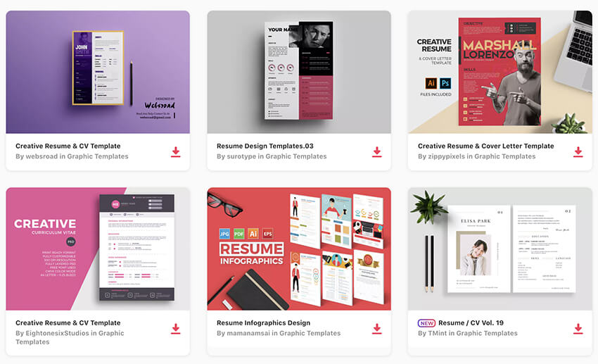 30 Best Visual CV Resume Templates For Artists Creatives in 2022 